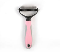 HKM-8734397 Pet Knot Comb with Stainless Steel Teeth - Available in Pink and Blue, Two Sizes