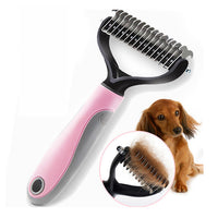 HKM-8734397 Pet Knot Comb with Stainless Steel Teeth - Available in Pink and Blue, Two Sizes