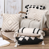 HKM-873555 Bohemian Style Geometric Pattern Cotton Cushion Cover 45x45cm and 30x50cm Options