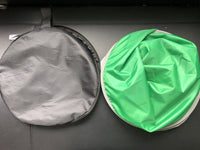 HKM-873555 Foldable Green Photography Background - 35cm Panel Expands to 90cm, Includes Carry Bag, Durable Steel Spring Frame