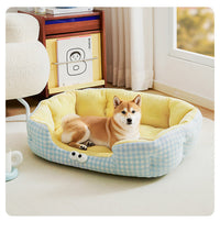 HKM-8736829 Cozy All-Season Teddy Dog Bed & Cat Den with Warm Insulation for Autumn & Winter - Small, Medium, Large Sizes Available