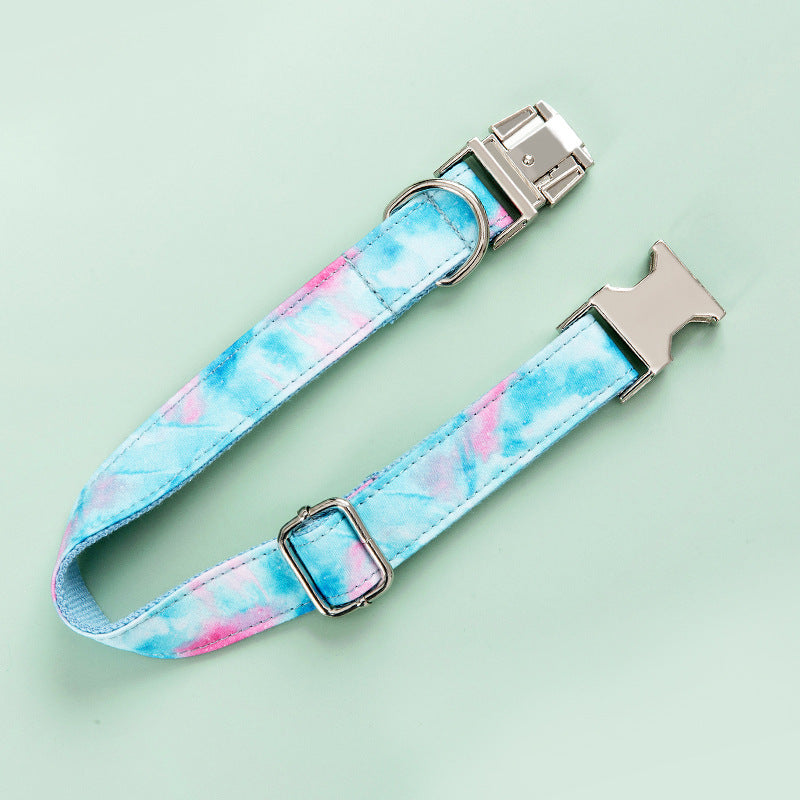 HKM-8738365 Printed Polyester Pet Collar and Leash Set - 43x31x31cm