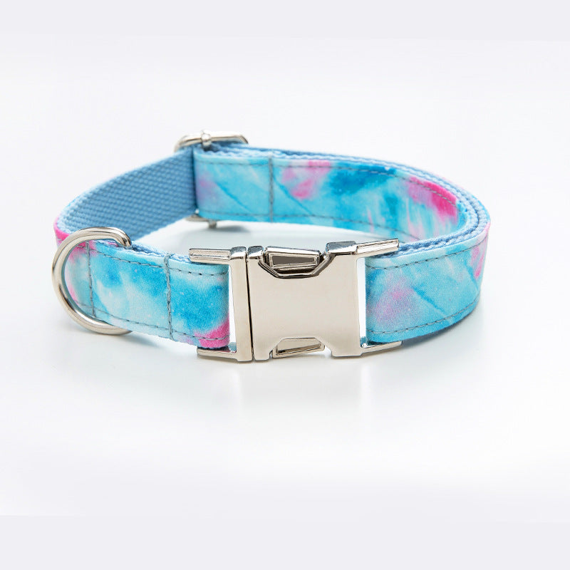 HKM-8738365 Printed Polyester Pet Collar and Leash Set - 43x31x31cm