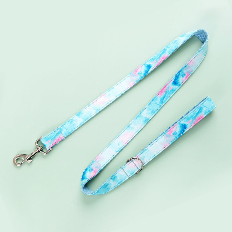 HKM-8738365 Printed Polyester Pet Collar and Leash Set - 43x31x31cm