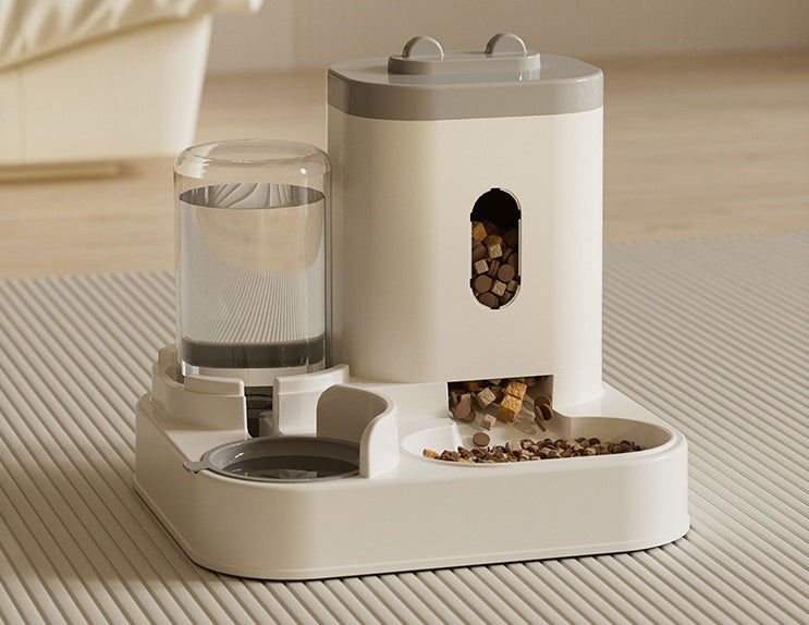 HKM-8738749 Automatic Dual Pet Bowl and Water Dispenser - Two-in-One Feeding Solution for Dogs and Cats