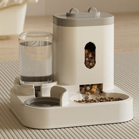 HKM-8738749 Automatic Dual Pet Bowl and Water Dispenser - Two-in-One Feeding Solution for Dogs and Cats