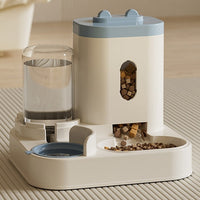 HKM-8738749 Automatic Dual Pet Bowl and Water Dispenser - Two-in-One Feeding Solution for Dogs and Cats