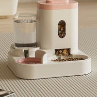 HKM-8738749 Automatic Dual Pet Bowl and Water Dispenser - Two-in-One Feeding Solution for Dogs and Cats