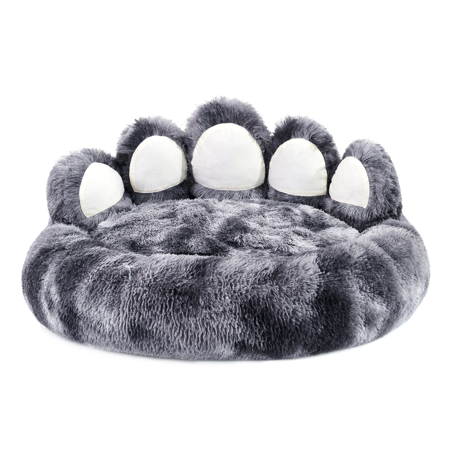 HKM-8740029 Cozy Bear Paw Design Pet Kennel with Removable Washable Fluffy Bed Mat for Cats and Dogs