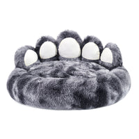 HKM-8740029 Cozy Bear Paw Design Pet Kennel with Removable Washable Fluffy Bed Mat for Cats and Dogs