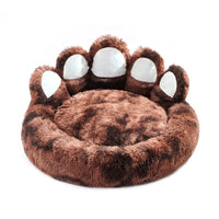 HKM-8740029 Cozy Bear Paw Design Pet Kennel with Removable Washable Fluffy Bed Mat for Cats and Dogs