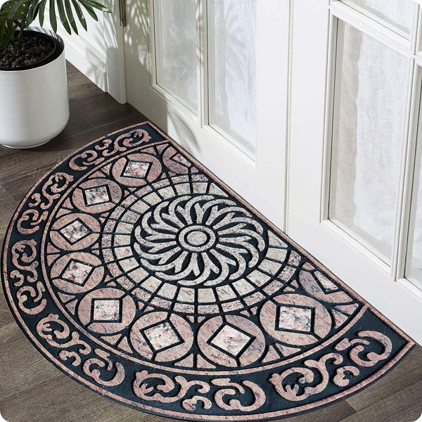 HKM-8740413 American-Style Semi-Circular Non-Slip Doormat – Absorbent Diatomaceous Earth, Various Sizes & Colors