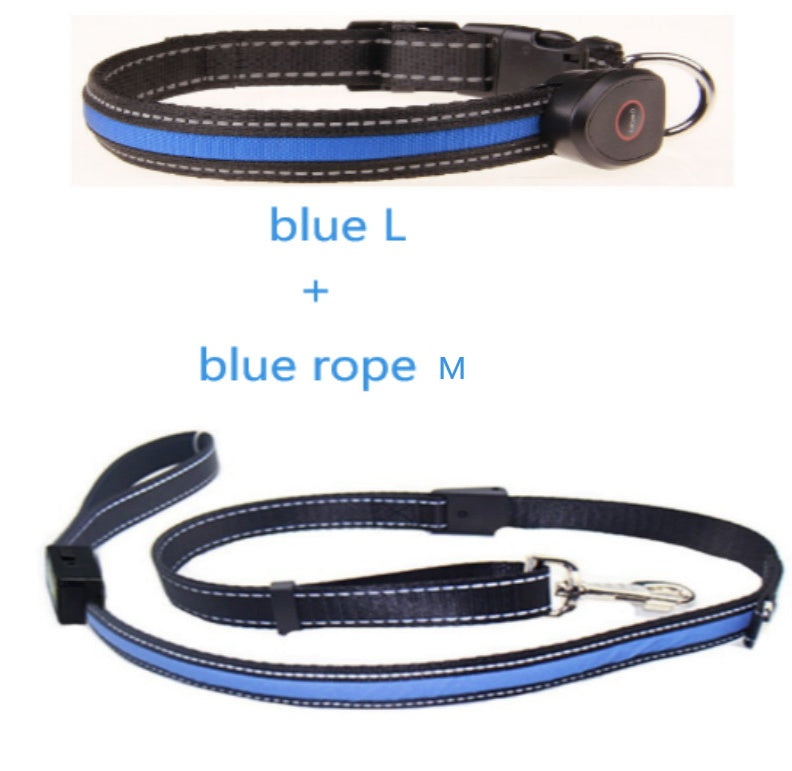 HKM-8740541 Luminous Dog Collar with Adjustable Length - Sizes S, M, L Available