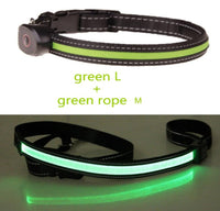 HKM-8740541 Luminous Dog Collar with Adjustable Length - Sizes S, M, L Available