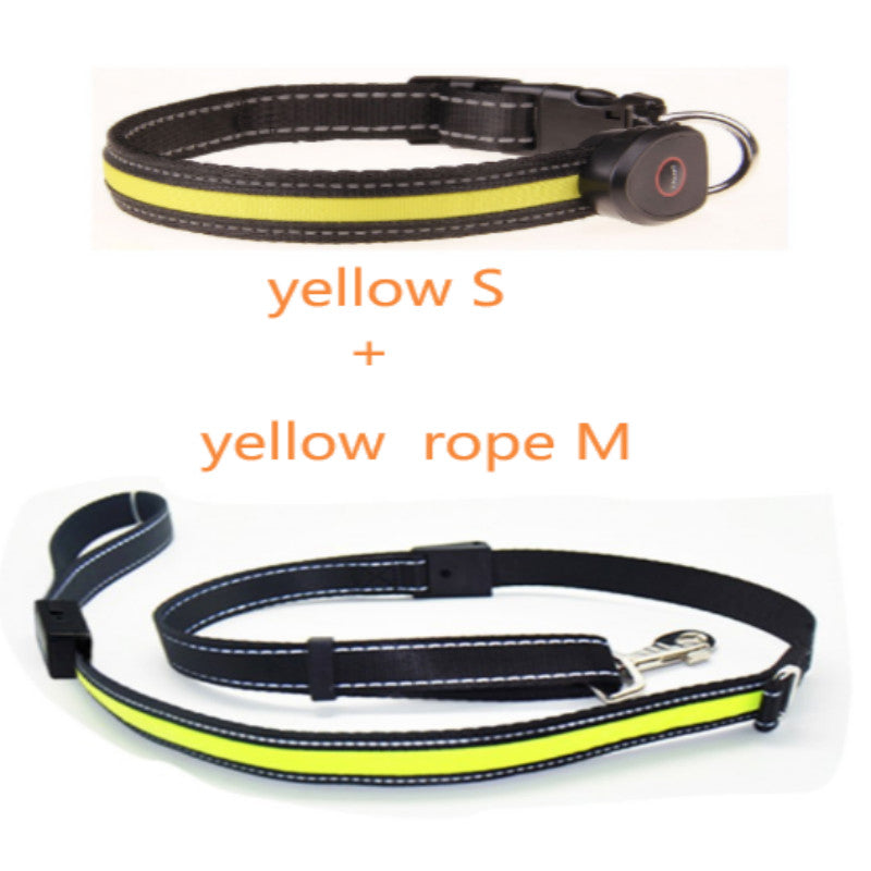 HKM-8740541 Luminous Dog Collar with Adjustable Length - Sizes S, M, L Available