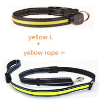 HKM-8740541 Luminous Dog Collar with Adjustable Length - Sizes S, M, L Available