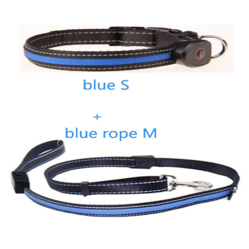 HKM-8740541 Luminous Dog Collar with Adjustable Length - Sizes S, M, L Available