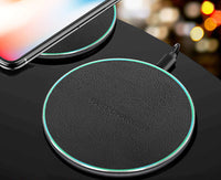 HKM-874195 10W Aluminum Alloy Wireless Car Charger for Apple, Samsung, Huawei, and Xiaomi Phones