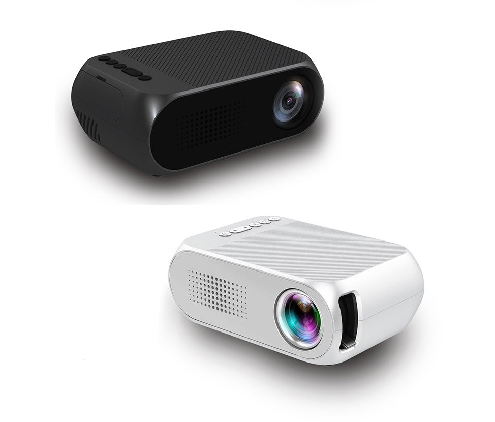 HKM-874195 HD 1080P Mini Pico Projector with HDMI and AV Connectivity, Supports U Disk and TF Card