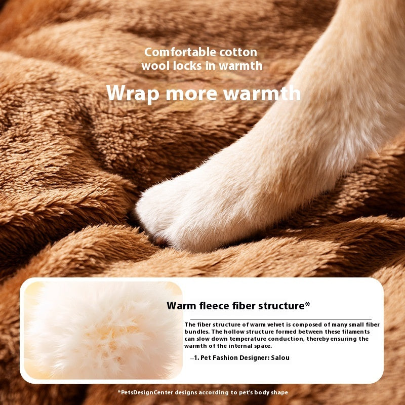 HKM-8742589 Cozy Three-Dimensional Bear Arc Pet Bed for Small Dogs in Lomi Brown and Jass Gray