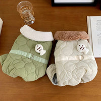 HKM-8743101 Cozy Cotton-Padded Dog Apparel for Autumn and Winter in Cute Fish Designs