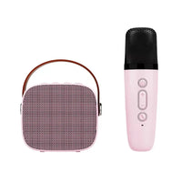 HKM-874323 Portable Mini Music Player Speaker with Wireless Microphone and TF Card Support for Outdoor Karaoke