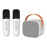 HKM-874323 Portable Mini Music Player Speaker with Wireless Microphone and TF Card Support for Outdoor Karaoke