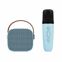 HKM-874323 Portable Mini Music Player Speaker with Wireless Microphone and TF Card Support for Outdoor Karaoke