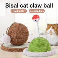HKM-8744509 Sisal Cat Claw Grinding Ball - Durable Round 12cm Cat Scratching Toy