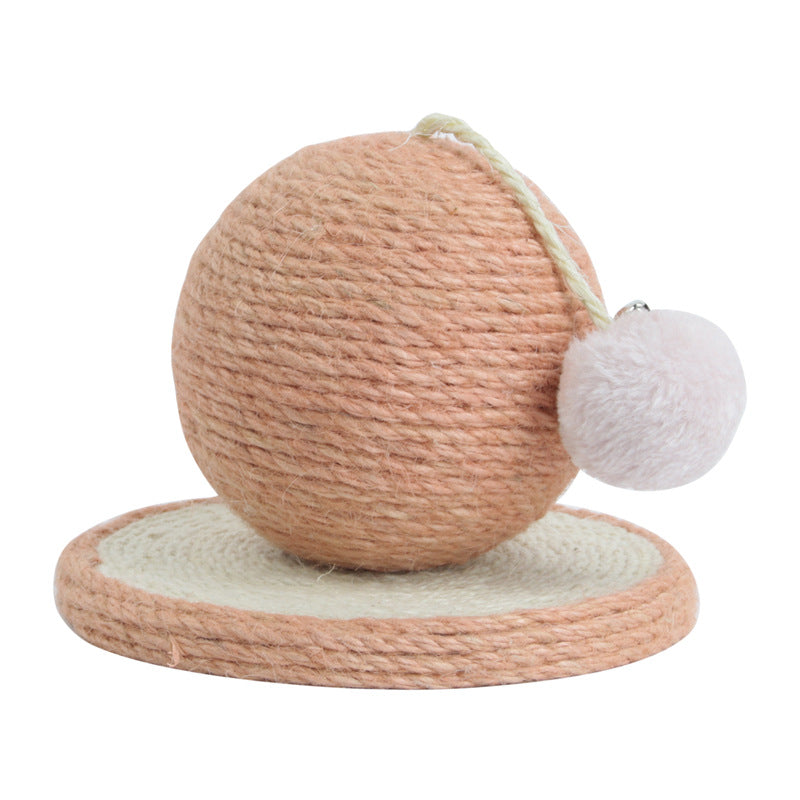 HKM-8744509 Sisal Cat Claw Grinding Ball - Durable Round 12cm Cat Scratching Toy