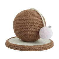 HKM-8744509 Sisal Cat Claw Grinding Ball - Durable Round 12cm Cat Scratching Toy