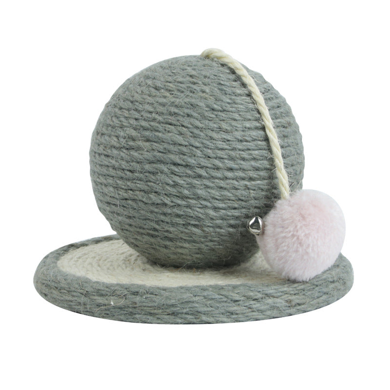 HKM-8744509 Sisal Cat Claw Grinding Ball - Durable Round 12cm Cat Scratching Toy