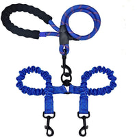HKM-874451 Double-Headed Luminous Pet Leash, Explosion-Proof Nylon Traction Belt, Scalable, 90cm in Various Colors