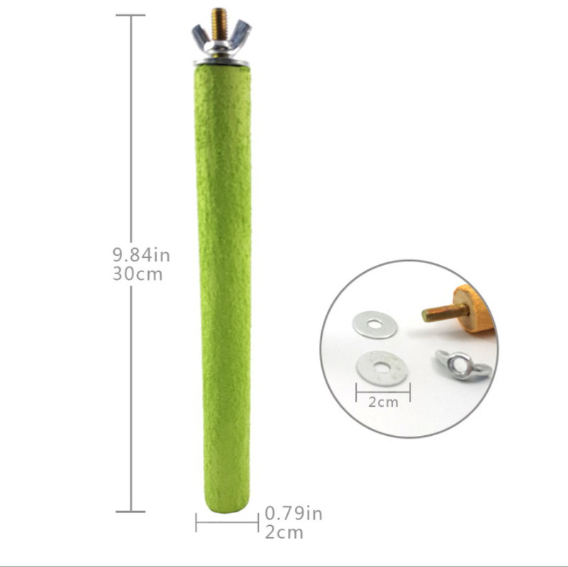 HKM-8745789 Colorful Natural Quartz Sand Grinding Claw Stick for Small and Medium Birds