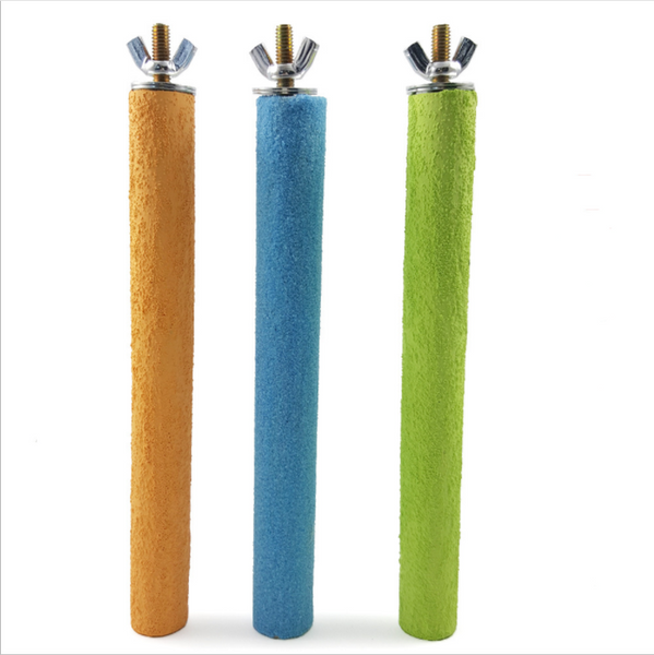 HKM-8745789 Colorful Natural Quartz Sand Grinding Claw Stick for Small and Medium Birds