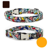 HKM-8746301 Ethnic Style Color Matching Semi-Metal Buckle Adjustable Dog Collar