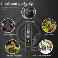 HKM-8747581 Portable Ultrasonic Dog Repellent Device with 10m Range for Cats, Snakes, and Mice