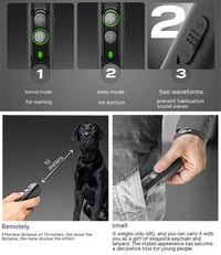 HKM-8747581 Portable Ultrasonic Dog Repellent Device with 10m Range for Cats, Snakes, and Mice