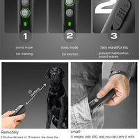 HKM-8747581 Portable Ultrasonic Dog Repellent Device with 10m Range for Cats, Snakes, and Mice