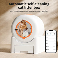 HKM-874771 Large Capacity Automatic Self-Cleaning Cat Litter Box with App Control and Easy Clean Design
