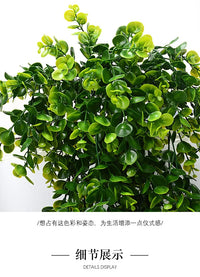 HKM-874835 Hanging Artificial Green Flowers for Indoor/Outdoor Wall Decor and Shelf Display