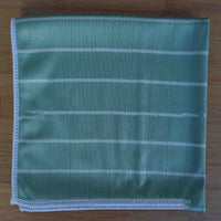 HKM-874899 Superfine Fiber Glass Cleaning Cloth - Absorbent, Check Pattern, Green, 50x40cm & 20x25cm