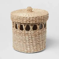 HKM-874899 Water Hyacinth 6-Piece Bathroom Accessory Set for Natural Home Decor