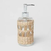 HKM-874899 Water Hyacinth 6-Piece Bathroom Accessory Set for Natural Home Decor