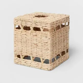 HKM-874899 Water Hyacinth 6-Piece Bathroom Accessory Set for Natural Home Decor