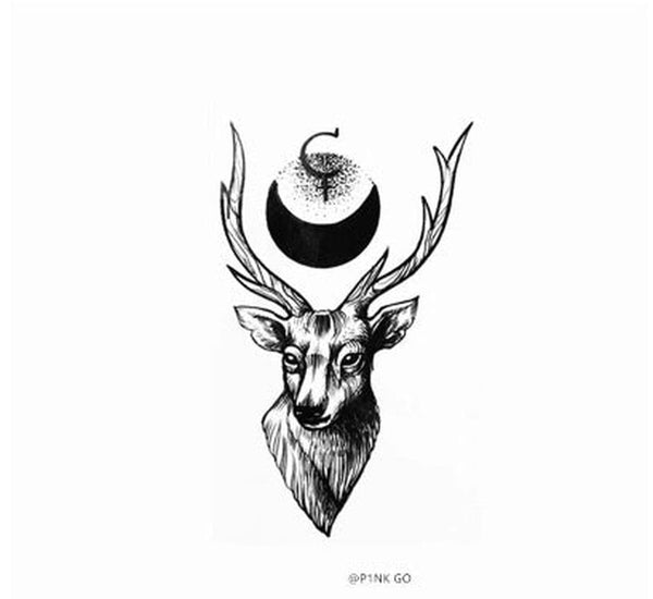 HKM-874963 Temporary Tattoo Sticker for All Skin Types - Long-Lasting Design