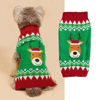 HKM-8749885 Festive Pet Apparel with Santa Claus, Christmas Tree, and Snowflake Designs - Sizes XS to L