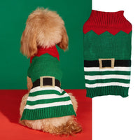 HKM-8749885 Festive Pet Apparel with Santa Claus, Christmas Tree, and Snowflake Designs - Sizes XS to L