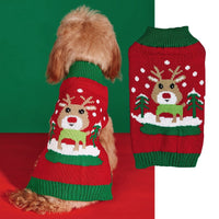 HKM-8749885 Festive Pet Apparel with Santa Claus, Christmas Tree, and Snowflake Designs - Sizes XS to L