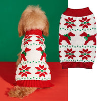 HKM-8749885 Festive Pet Apparel with Santa Claus, Christmas Tree, and Snowflake Designs - Sizes XS to L